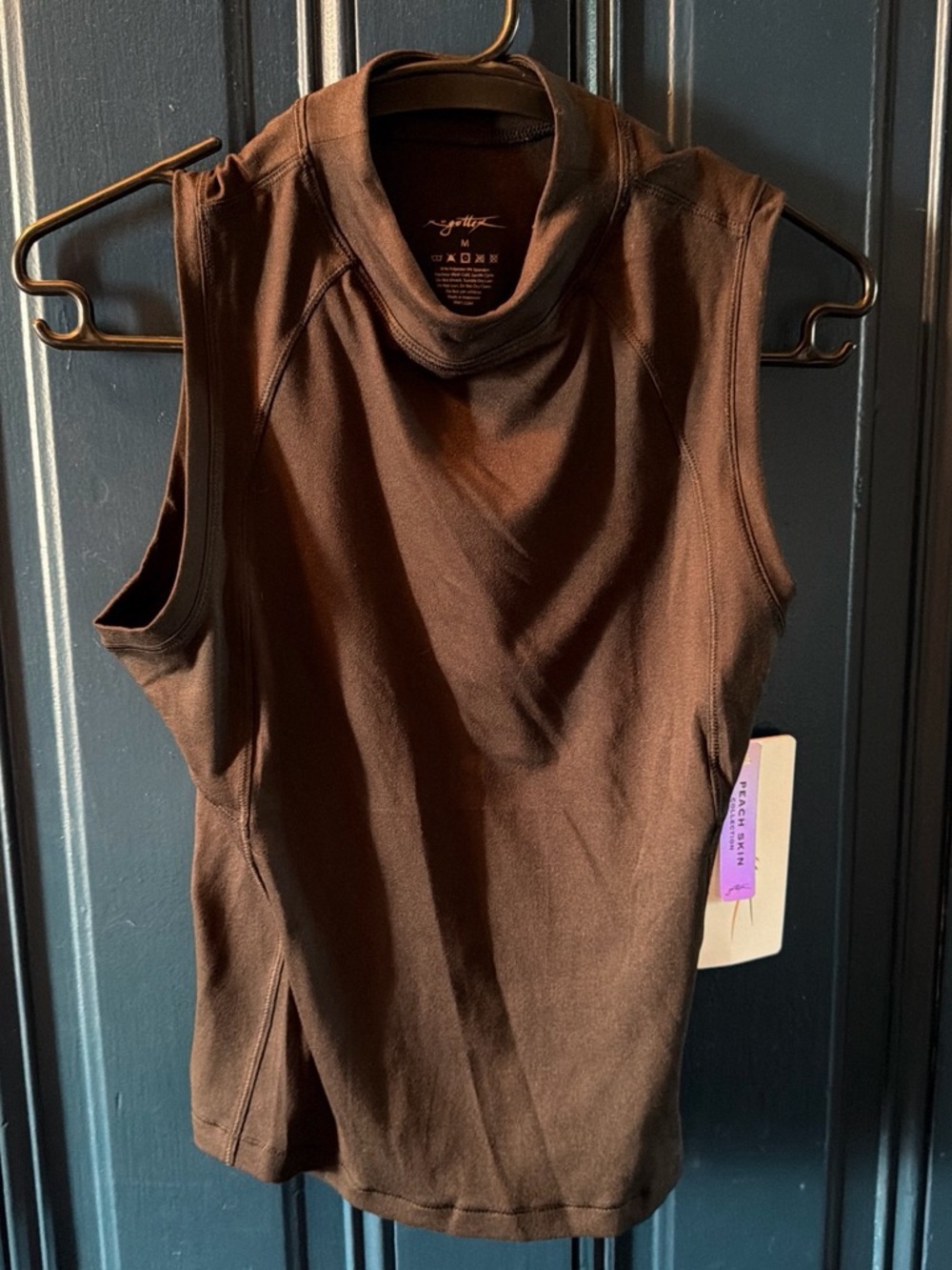 Gottex Blavk Sleeveless Mock Neck Tank